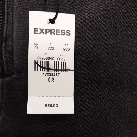 EXPRESS nwt Washed Out Zipper Front High Rise Super Skinny Jeans - Picture 4 of 5
